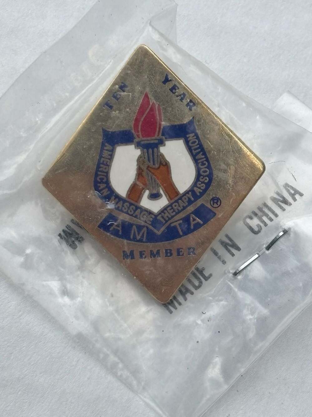 American Massage Therapy Association AMTA Ten Year Member Lapel Pin